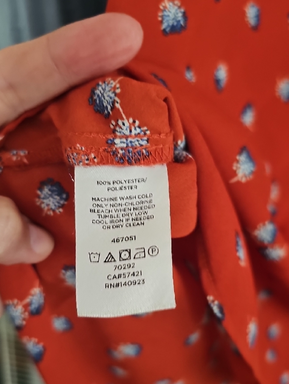 LOFT Orange Floral Ruffle Cap-Sleeve Tank - Picture 3 of 7